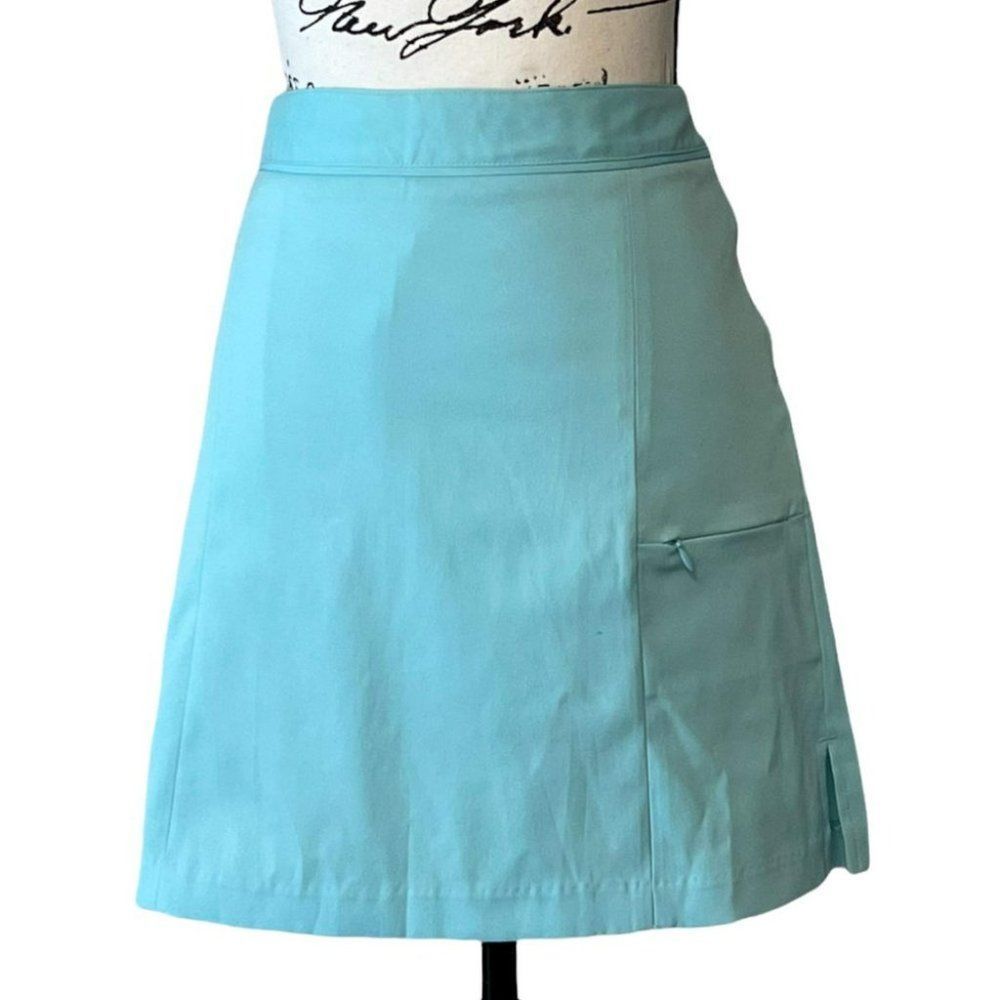 Greg Norman Collection Perfect Fit Womens Blue Golf Skirt Size 8